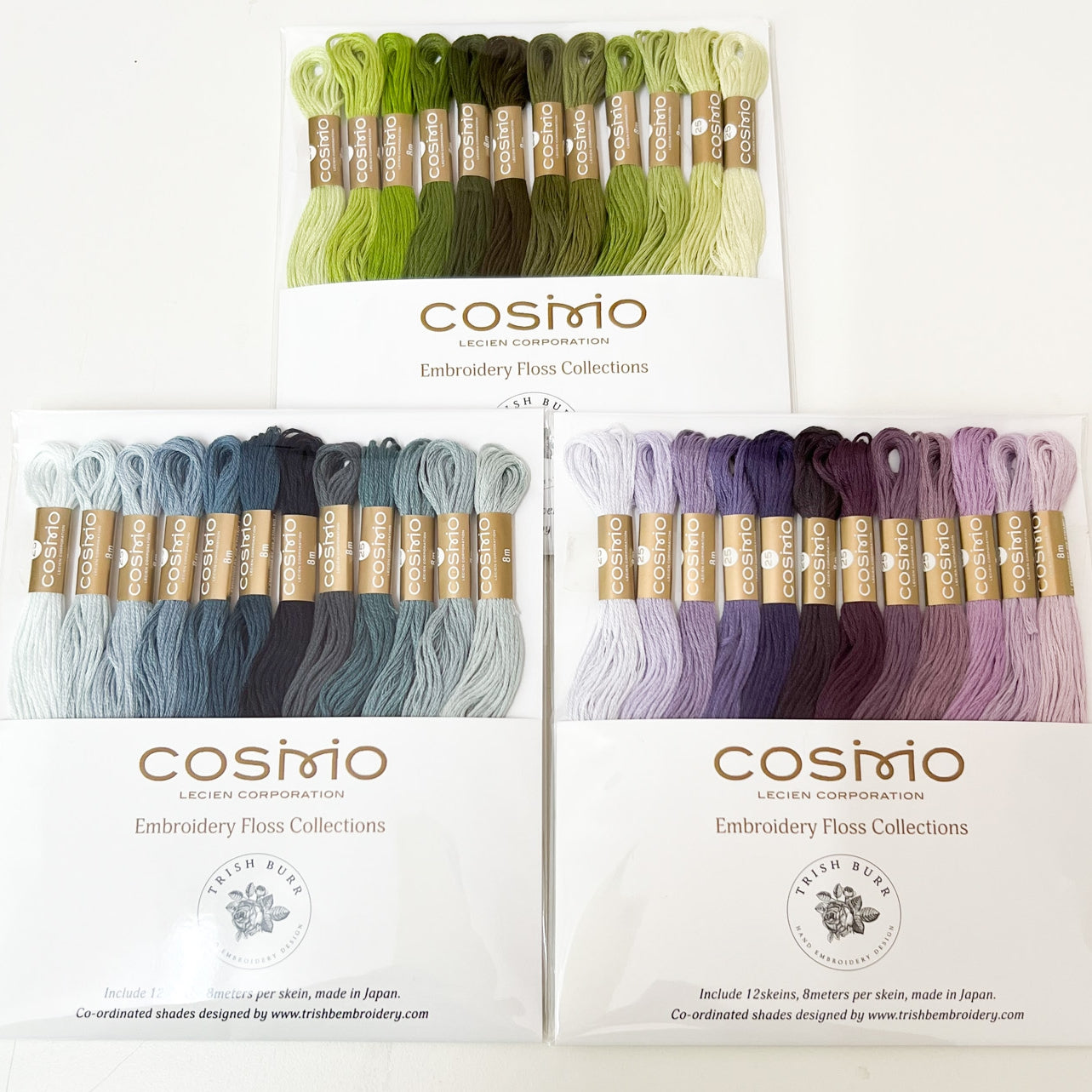 Cosmo Thread Color 982 Cosmo thread pack Leafy Green – Trish Burr Embroidery