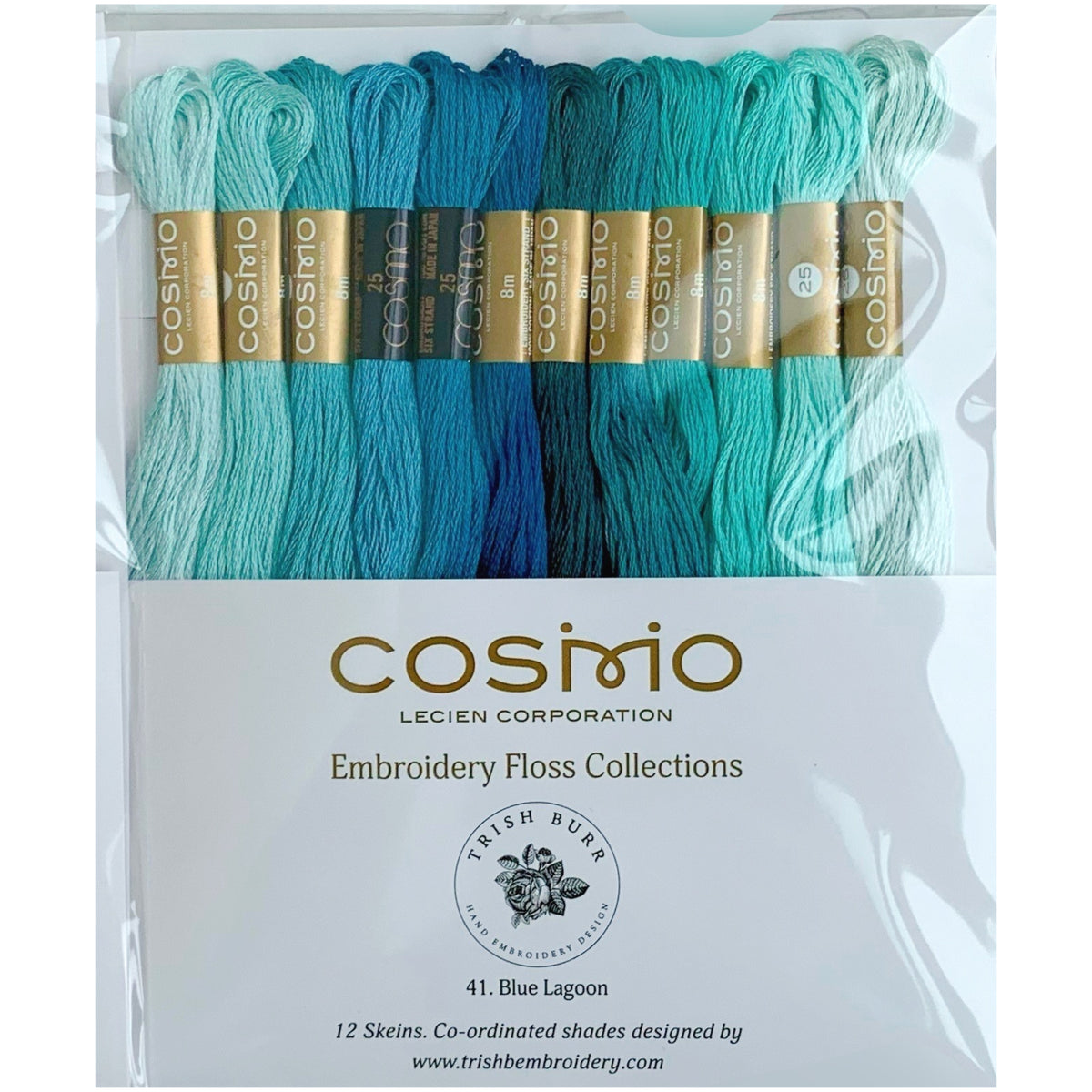 Cosmo thread pack Blue Lagoon – Trish Burr Embroidery