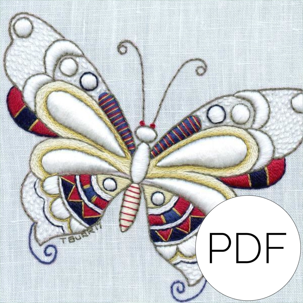 Pdf Lesson In Whitework - Summer Butterfly